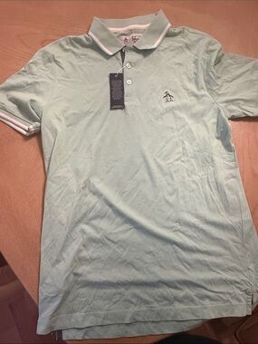 Original Penguin Light Mint Polo with Contrast Trim